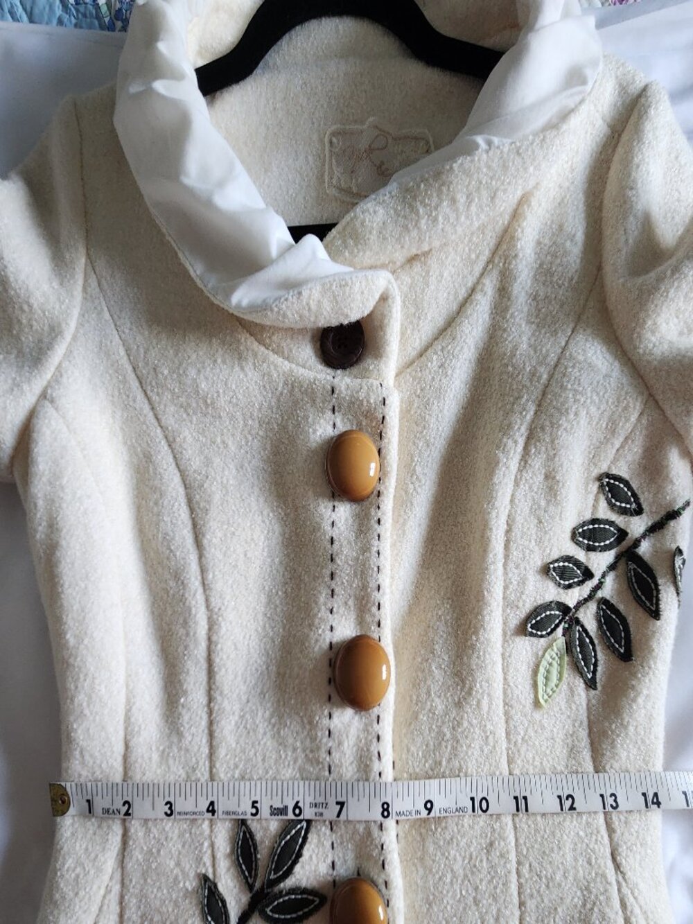 Nick & Mo Blazer Jacket Wool Embroidered Size S - Picture 7 of 8